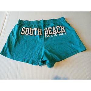 Miami Style Turquoise Women's Sport 100% Cotton Shorts Great Condition Medium